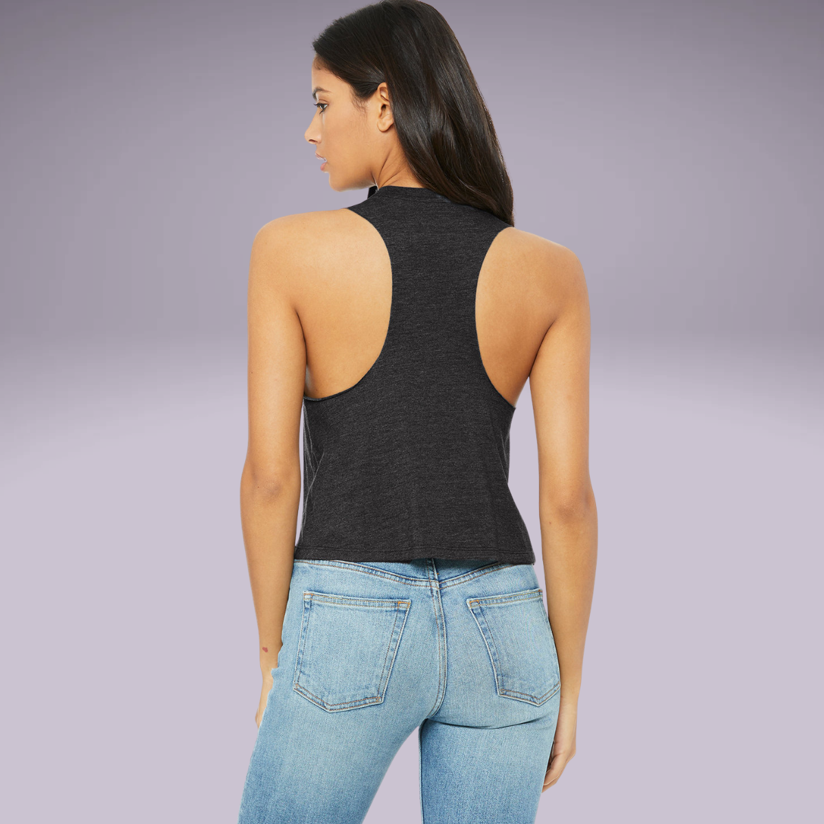 Follow Me to the Next Round Distressed, Relaxed, Cropped Tank