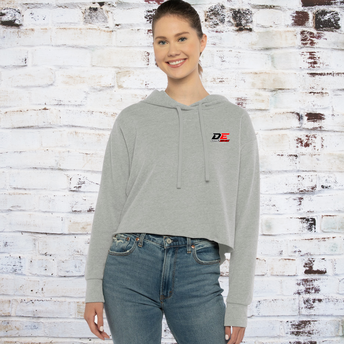 Women's Raw Edge Crop Hoodie, Follow Me to the Next Round