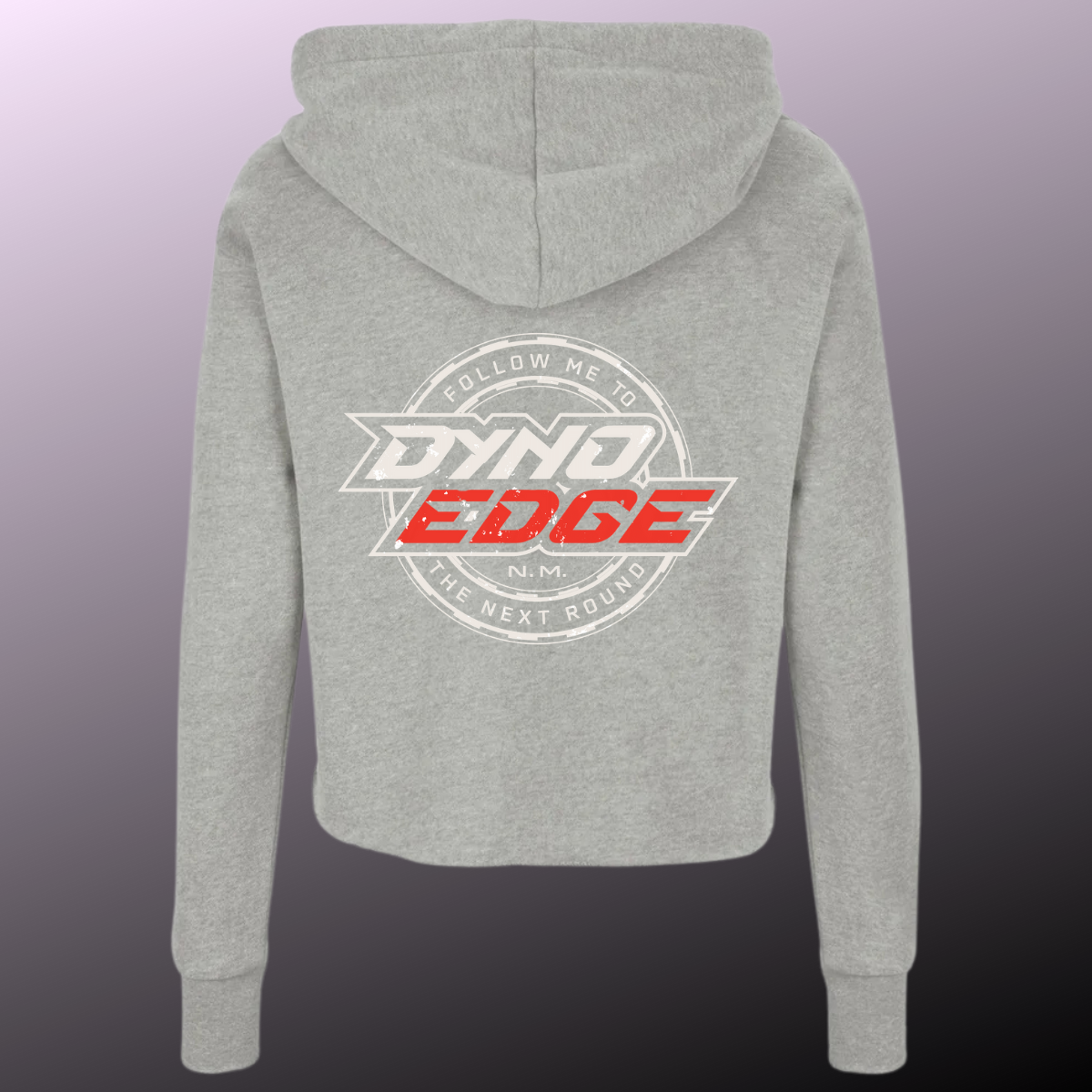 Women's Raw Edge Crop Hoodie, Follow Me to the Next Round