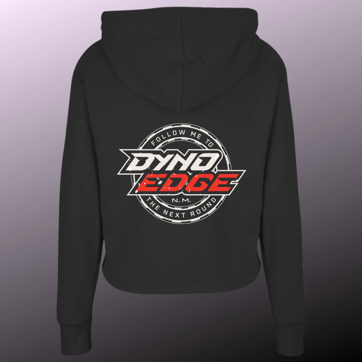Women's Raw Edge Crop Hoodie, Follow Me to the Next Round