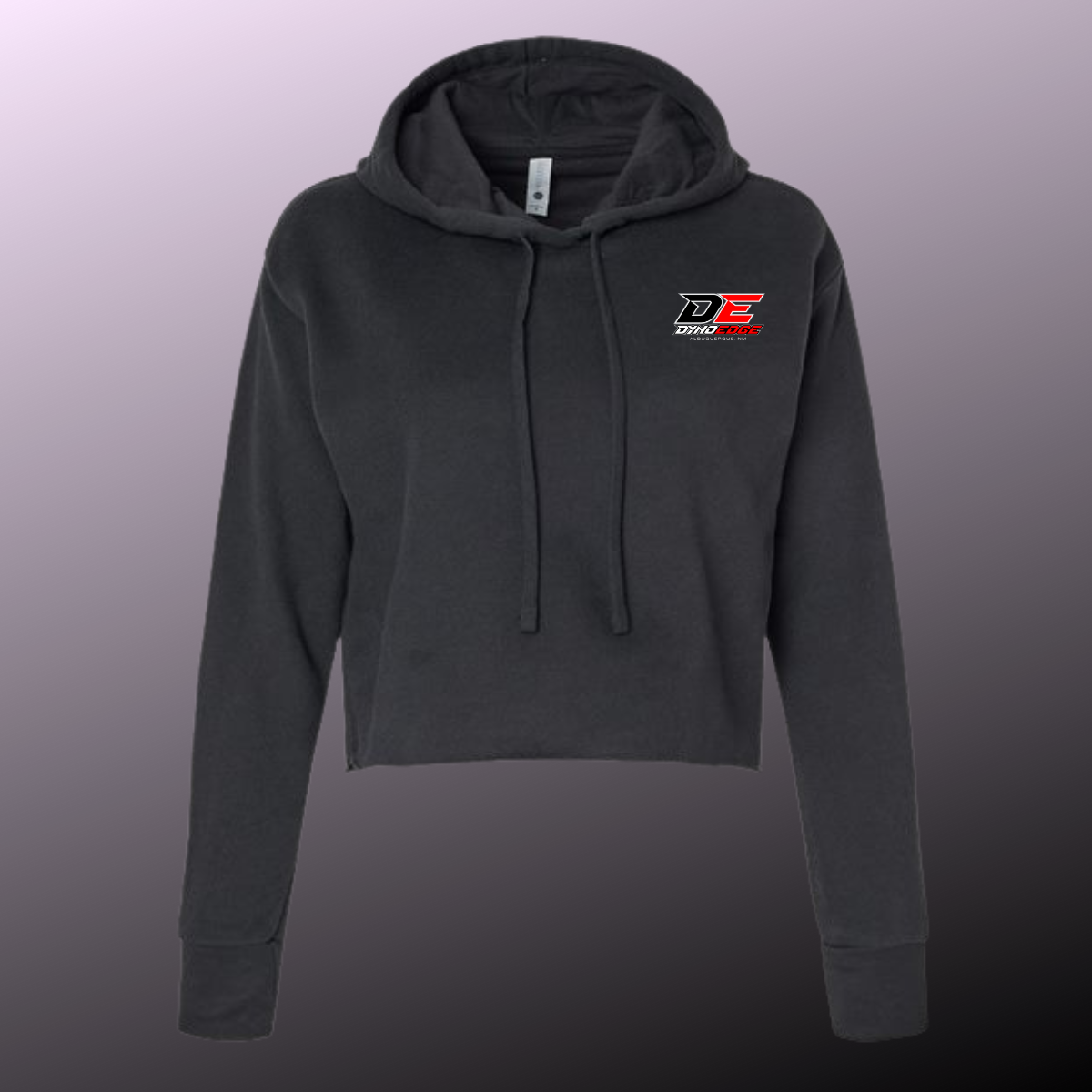 Women's Raw Edge Crop Hoodie, Follow Me to the Next Round