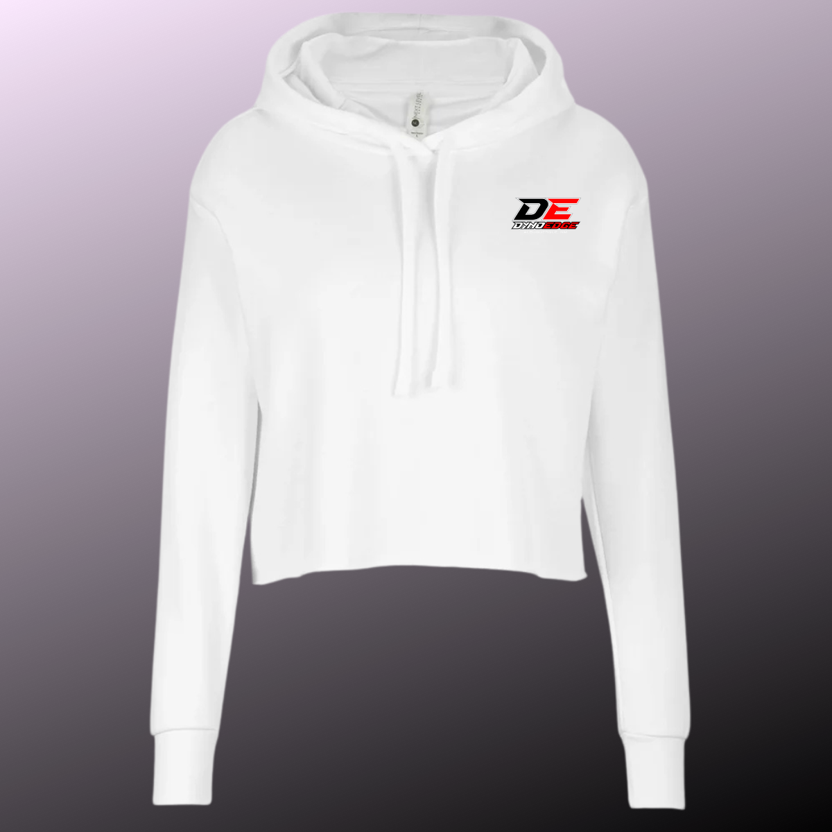 Women's Raw Edge Crop Hoodie, Follow Me to the Next Round