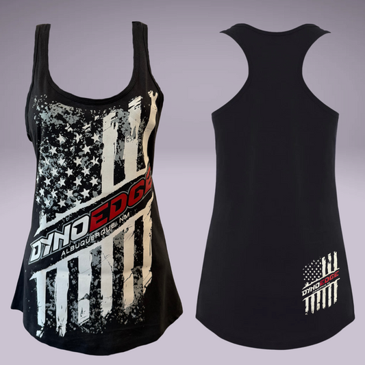 Women's Fitted Front Flag Tank