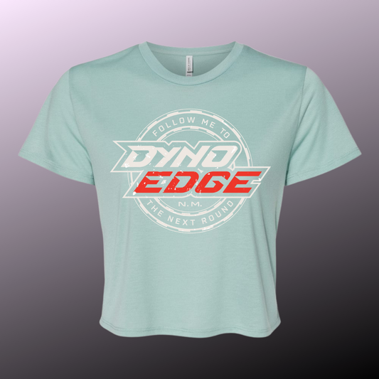 Women's Flowy Cropped Tee, Follow Me to the Next Round
